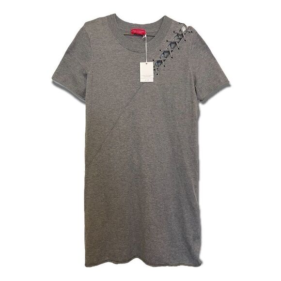 PHILANTHROPY Heather Grey Short-Sleeve Sweater Dress - Picture 1 of 8